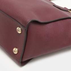 Pre Owned MICHAEL Michael Kors Burgundy Leather Dee Dee Convertible Tote