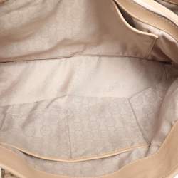 MICHAEL Michael Kors Brown Coated Canvas And Leather Jet Set Travel Tote