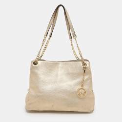 MICHAEL Michael Kors Gold Leather Jet Set Chain Tote