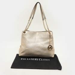 MICHAEL Michael Kors Gold Leather Jet Set Chain Tote