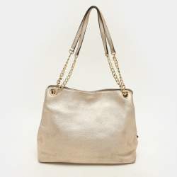 MICHAEL Michael Kors Gold Leather Jet Set Chain Tote