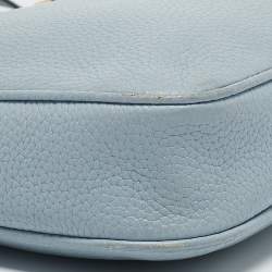 Pre Owned MICHAEL Michael Kors Pale Blue Leather Camera Shoulder Bag