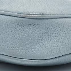 Pre Owned MICHAEL Michael Kors Pale Blue Leather Camera Shoulder Bag