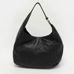 Michael Michael Kors Black Leather Fulton Hobo