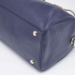 MICHAEL Michael Kors Navy Blue Leather Medium Grayson Satchel