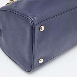 MICHAEL Michael Kors Navy Blue Leather Medium Grayson Satchel