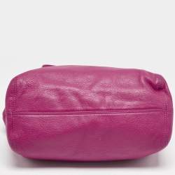 Pre Owned MICHAEL Michael Kors Magenta Leather Chain Tote