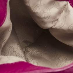 Pre Owned MICHAEL Michael Kors Magenta Leather Chain Tote