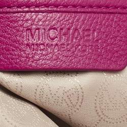 Pre Owned MICHAEL Michael Kors Magenta Leather Chain Tote