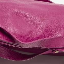 Pre Owned MICHAEL Michael Kors Magenta Leather Chain Tote