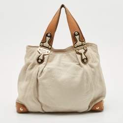 MICHAEL Michael Kors Off White/Brown Leather Shoulder Bag