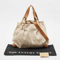 MICHAEL Michael Kors Off White/Brown Leather Shoulder Bag