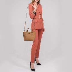 Pre Owned MICHAEL Michael Kors Brown Saffiano Leather Mini Kellen Tote
