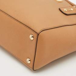 Pre Owned MICHAEL Michael Kors Brown Saffiano Leather Mini Kellen Tote