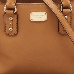Pre Owned MICHAEL Michael Kors Brown Saffiano Leather Mini Kellen Tote