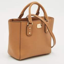 Pre Owned MICHAEL Michael Kors Brown Saffiano Leather Mini Kellen Tote