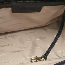 Pre Owned MICHAEL Michael Kors Navy Blue Leather Medium Selma Satchel