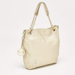 MICHAEL Michael Kors Gold Leather Jet Set Charm Chain Tote