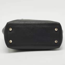 Pre Owned MICHAEL Michael Kors Black Leather Tina Zip Shopper Tote