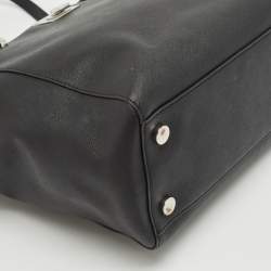 Pre Owned MICHAEL Michael Kors Black Leather Tina Zip Shopper Tote