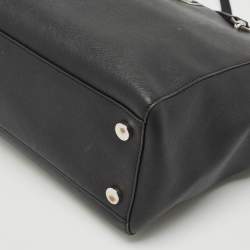 Pre Owned MICHAEL Michael Kors Black Leather Tina Zip Shopper Tote