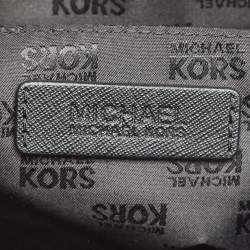 Pre Owned MICHAEL Michael Kors Black Leather Tina Zip Shopper Tote