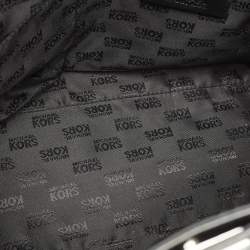 Pre Owned MICHAEL Michael Kors Black Leather Tina Zip Shopper Tote