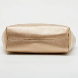 MICHAEL Michael Kors Gold Saffiano Leather Jet Set Chain Shoulder Bag