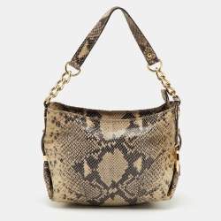 MICHAEL Michael Kors Multicolor Snakeskin Embossed Leather Hobo