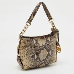 MICHAEL Michael Kors Multicolor Snakeskin Embossed Leather Hobo
