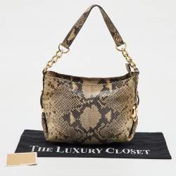MICHAEL Michael Kors Multicolor Snakeskin Embossed Leather Hobo