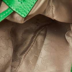 Pre Owned MICHAEL Michael Kors Green Leather Bedford Tassel Crossbody Bag