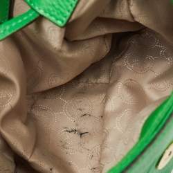 Pre Owned MICHAEL Michael Kors Green Leather Bedford Tassel Crossbody Bag