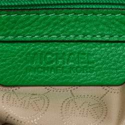 Pre Owned MICHAEL Michael Kors Green Leather Bedford Tassel Crossbody Bag
