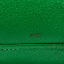 Pre Owned MICHAEL Michael Kors Green Leather Bedford Tassel Crossbody Bag