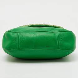 Pre Owned MICHAEL Michael Kors Green Leather Bedford Tassel Crossbody Bag