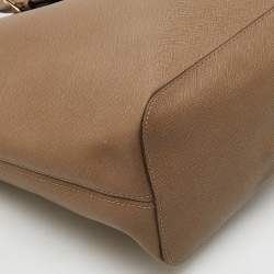 MICHAEL Michael Kors Taupe Beige Saffiano Leather Large Jet Set Tote