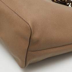 MICHAEL Michael Kors Taupe Beige Saffiano Leather Large Jet Set Tote