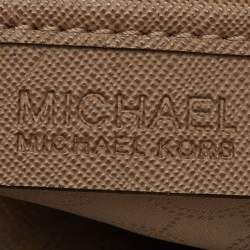 MICHAEL Michael Kors Taupe Beige Saffiano Leather Large Jet Set Tote