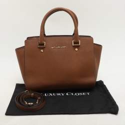 MICHAEL Michael Kors Brown Leather Medium Selma Satchel