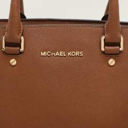 MICHAEL Michael Kors Brown Leather Medium Selma Satchel