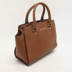 MICHAEL Michael Kors Brown Leather Medium Selma Satchel