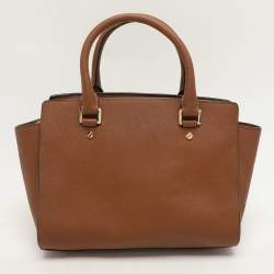 MICHAEL Michael Kors Brown Leather Medium Selma Satchel