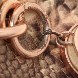 MICHAEL Michael Kors Brown Python Embossed Leather Small Cynthia Satchel