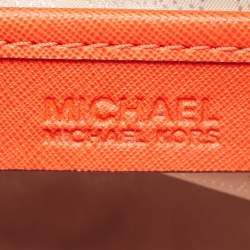 Pre Owned MICHAEL Michael Kors Red Saffiano Leather Large Selma Satchel