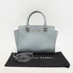 MICHAEL Michael Kors Blue Leather Medium Selma Satchel