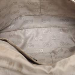 MICHAEL Michael Kors Grey/White Python Embossed Leather Callie Top Handle Bag