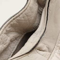 Pre Owned MICHAEL Michael Kors Off White Leather Bedford Hobo