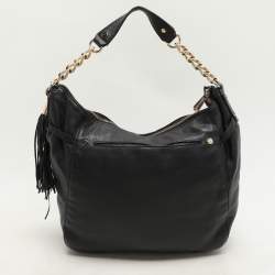 Pre Owned MICHAEL Michael Kors Black Leather Hobo