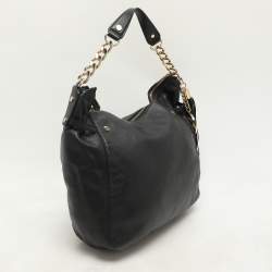 Pre Owned MICHAEL Michael Kors Black Leather Hobo